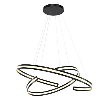 Modern Black & White Pendant Light 3D model image 1 