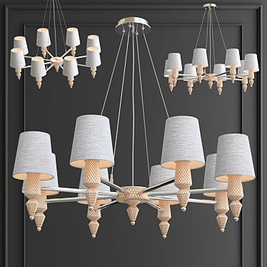 Tommaso Melange Chandelier: Modern, Stylish Lighting Solution 3D model image 1 