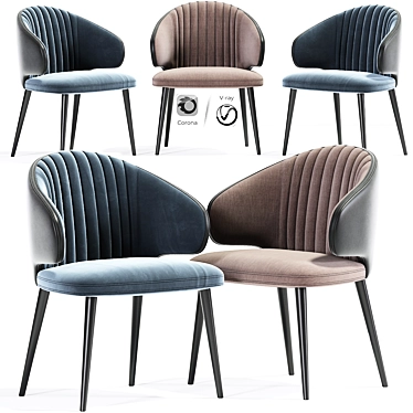 Elegant Modrest Carlton Dining Chair 3D model image 1 
