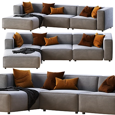 Sleek and Stylish BoConcept Carmo Sofa 3D model image 1 