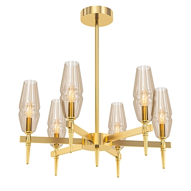 Stunning Polani 6-Light Chandelier 3D model image 1 