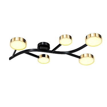 Modern Metal LED Ceiling Chandelier 3D model image 1 