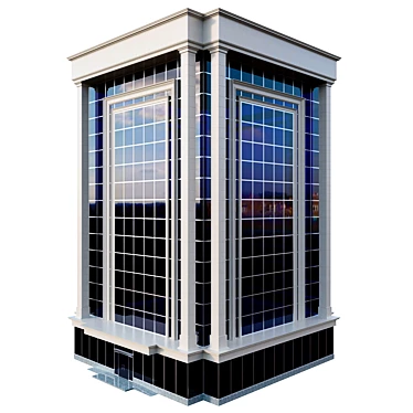 Modern Classic Multi-Level Building 3D model image 1 