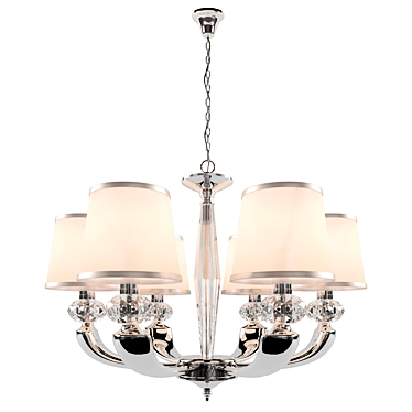 Elegant Newport Crystal Chandelier 3D model image 1 