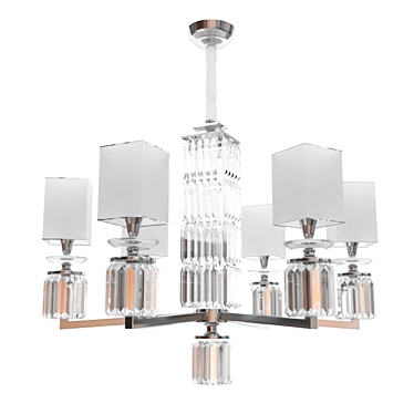 Sparkling Crystal Pendant Ceiling Light 3D model image 1 