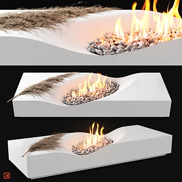 Elegant Fireplace for Close-Up Renders 3D model image 1 