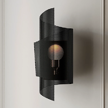 Elegant Spun Tulle Wall Sconce 3D model image 1 