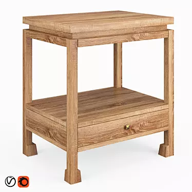 Title: Elegant Reese Side Table 3D model image 1 