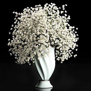 Elegant Floral Vase Bouquet 3D model image 1 