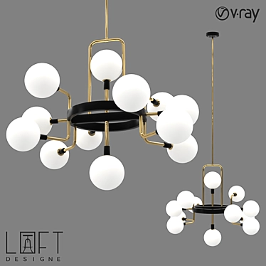 Modern LoftDesign Pendant Lamp 3D model image 1 