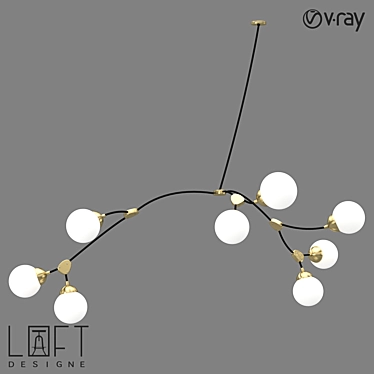 LoftDesigne Pendant Lamp 7963: Modern Industrial Lighting 3D model image 1 