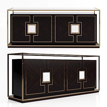 Ebony Elegance: Zanaboni Sideboard 3D model image 1 