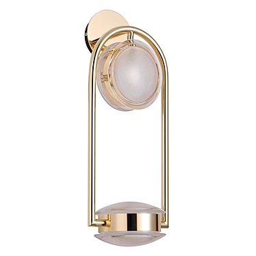 Gold Matt Glass Wall Sconce 3D model image 1 