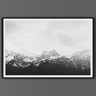 Black Framed Picture 3D model image 1 