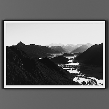 Black Framed Picture - 00043-3 3D model image 1 