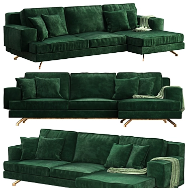 Elegant Dama Sofa: Comfort and Style! 3D model image 1 