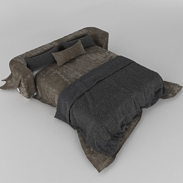 Cozy Dream Bed 3D model image 1 