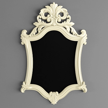 Classic CNC Carved Mirror - 1200x800 3D model image 1 