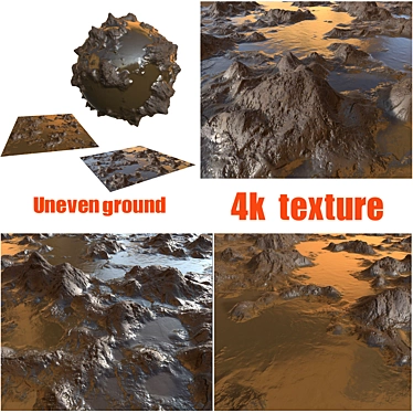  Textured Terrain - Enhanced Realism for Uneven Ground 3D model image 1 