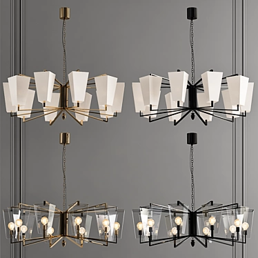 ORIONE Chandelier: Elegant Modern Lighting 3D model image 1 