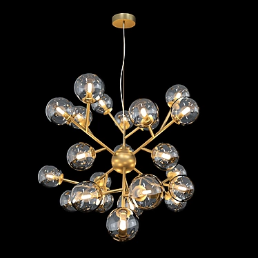 Dallas Modern Gold Pendant Lamp 3D model image 1 