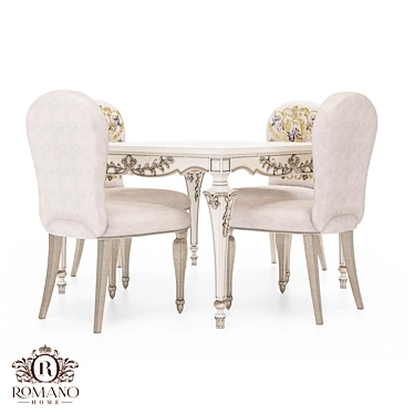 Handmade Nicolet Dining Set 3D model image 1 