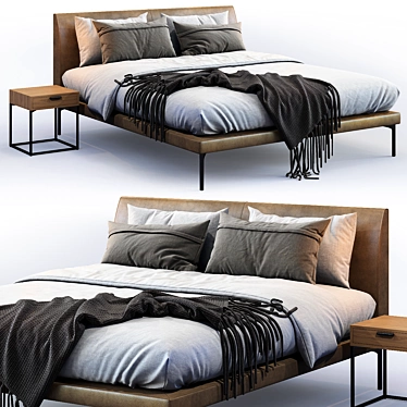 Elegant Zanotta Talamo Bed 3D model image 1 