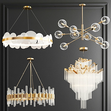 Exquisite Chandelier Collection 3D model image 1 