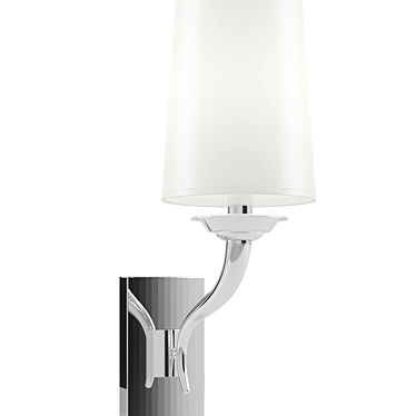 Sleek Chrome Wall Sconce 3D model image 1 