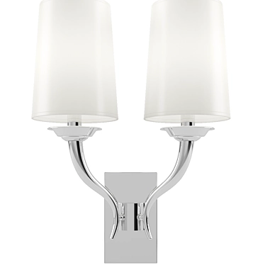 Modern Chrome Wall Sconce - Newport 7502A 3D model image 1 