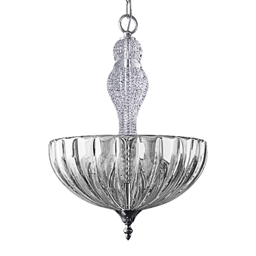 Modern Chrome Clear Pendant Light 3D model image 1 