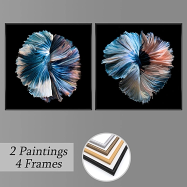 Modern Wall Art Set - No. 1130 3D model image 1 