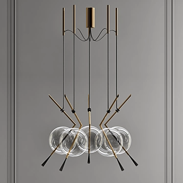 Elegant Nuvola_5 Chandelier 3D model image 1 