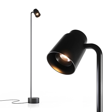 Adjustable Reel Lamp: Stylish 3D model image 1 