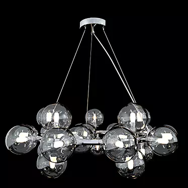 Glamorous Chrome Pendant Lamp 3D model image 1 