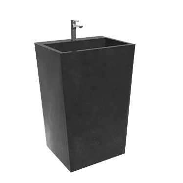 "Screened Concrete Sink 3D model image 1 