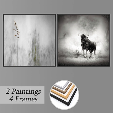 Versatile Set of Wall Paintings 3D model image 1 