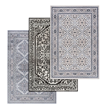 Luxury Textured Carpets Set 3D model image 1 