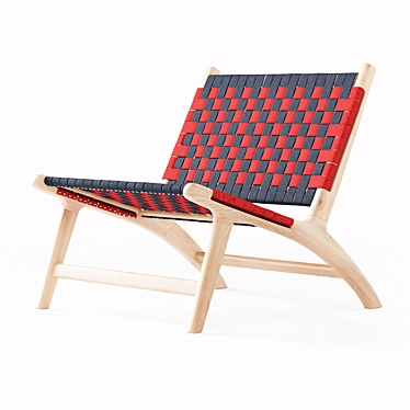 Coveted Carreaux Oak Chair 3D model image 1 