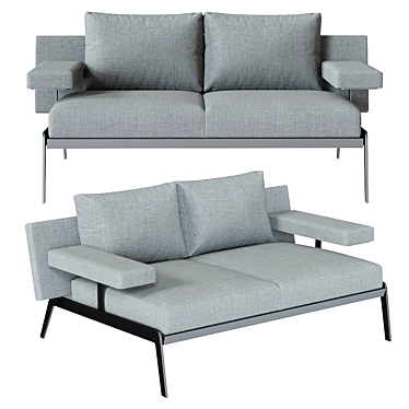 Double Comfort: Most Sofa by B&T 3D model image 1 