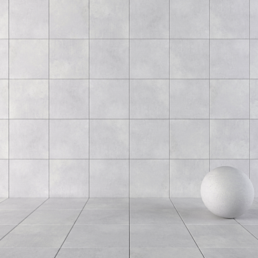 LUPUS Gray Concrete Wall Tiles 3D model image 1 