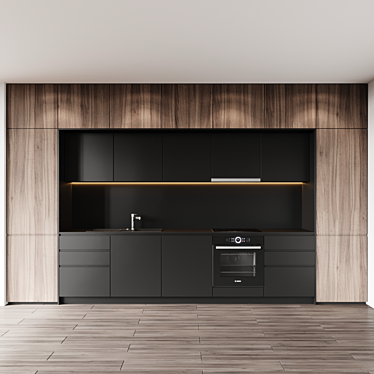 Modern Kitchen: W 4230 x H 2600 x D 627 mm 3D model image 1 