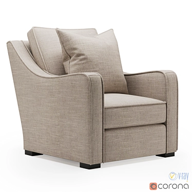 Elegant Verano II Armchair 3D model image 1 