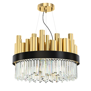 Elegant Nordic Stainless Steel Chandelier 3D model image 1 