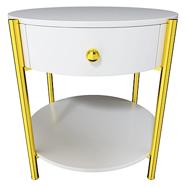 Compact Bedside Table: 22.5cm Diameter, 40cm Height 3D model image 1 