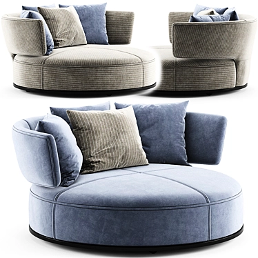 Elegant Comfort: Amoenus Sofa 3D model image 1 