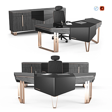 Sleek Eagle Office Set 3D model image 1 