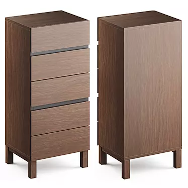 Xander Tall Chest Of Drawers, Walnut