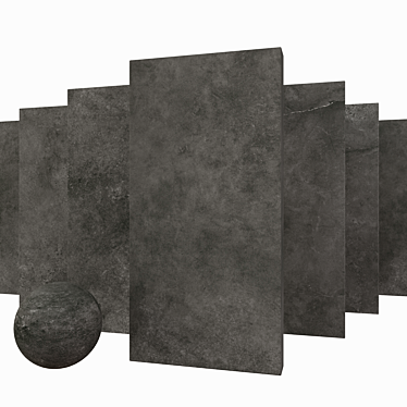 Concrete Suite Anthracite: Modern Multi-Texture Set 3D model image 1 