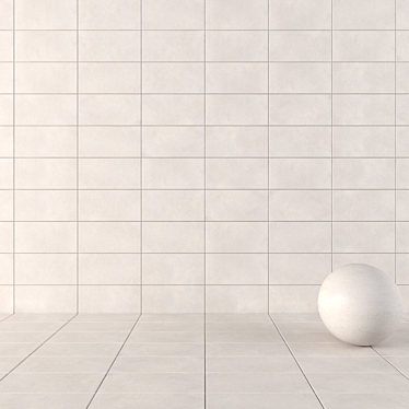 Core Gray Concrete Wall Tiles 3D model image 1 